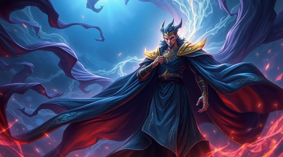 Illustration of an omega character in a mystical setting representing the themes of Omegaverse