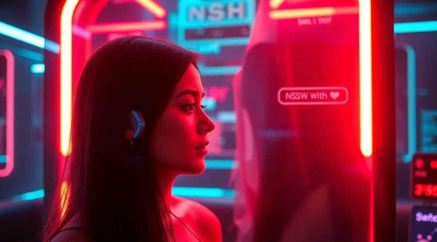 Interactive NSFW AI chat interface showcasing unfiltered conversations with a realistic AI girlfriend, emphasizing immersion and responsiveness.