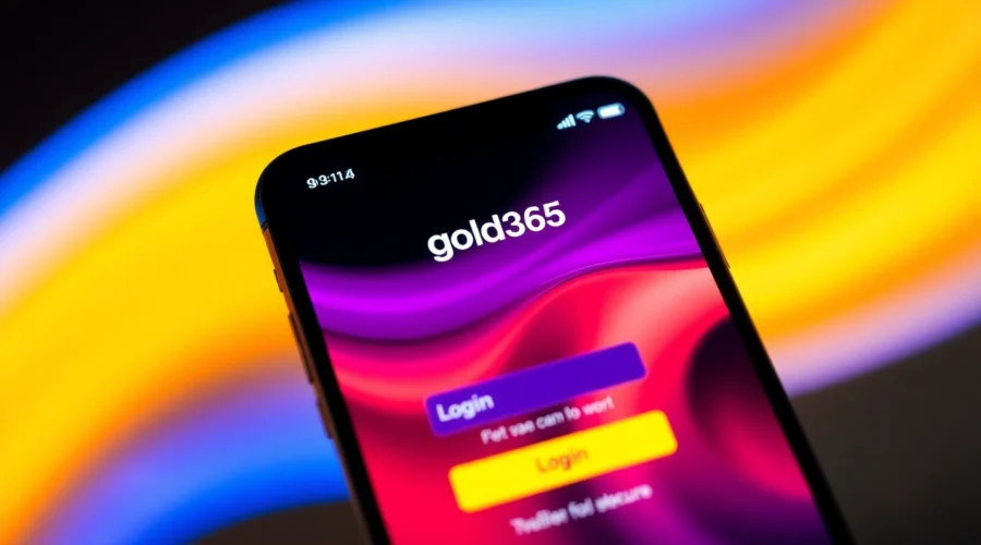 Guide to gold365 login process featuring secure access on a mobile device for quick betting setup.