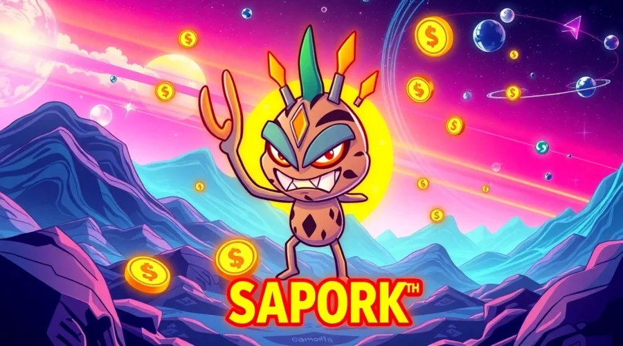 Buy APORK Token now with vibrant crypto imagery representing GambleFi and multi-chain connections